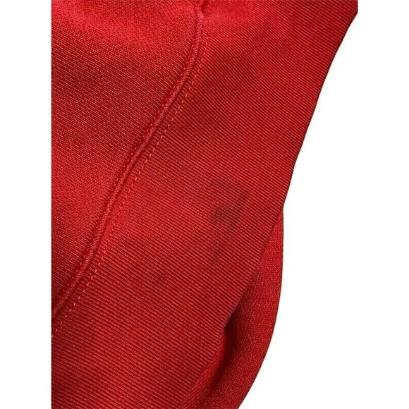 Adidas women’s Hoodie Red Pullover Long Sleeve Drawstring Spell Out Pockets XS - Picture 8 of 8